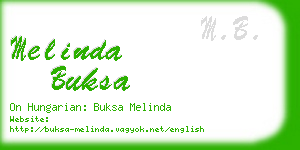 melinda buksa business card